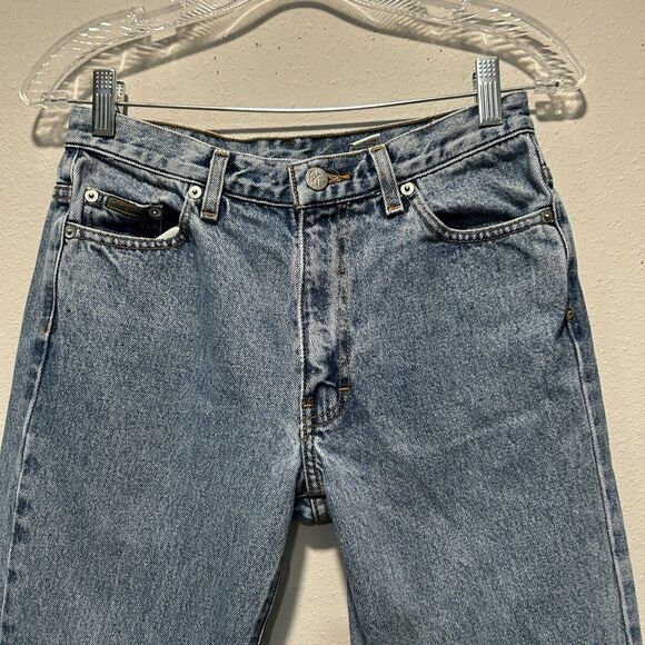 Calvin Klein Womens Jeans 5 Bootcut Y2K Double Stone Wash Mid Rise Blue - Picture 3 of 16